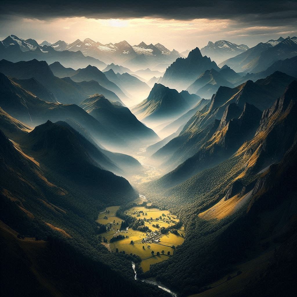 A photograph mixing the Pyrenees and the Périgord noir